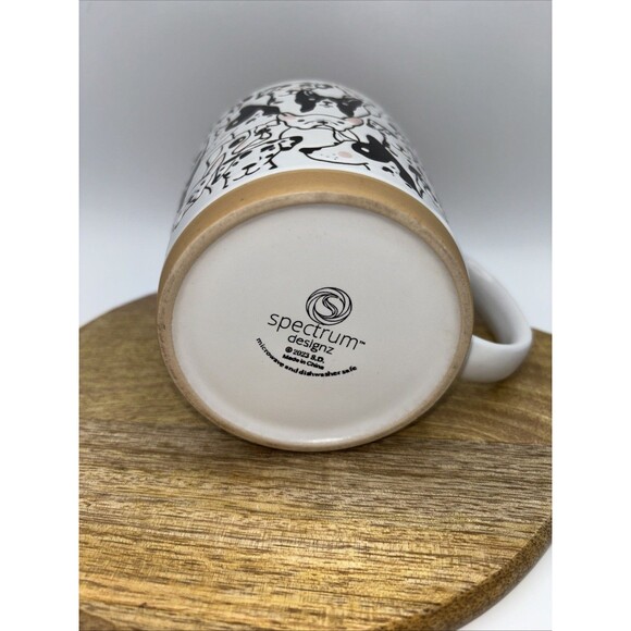 Spectrum Dog Faces Coffee Tea Cup Pug Pink White Ceramic Embossed-4.25" T Preown - Picture 7 of 8